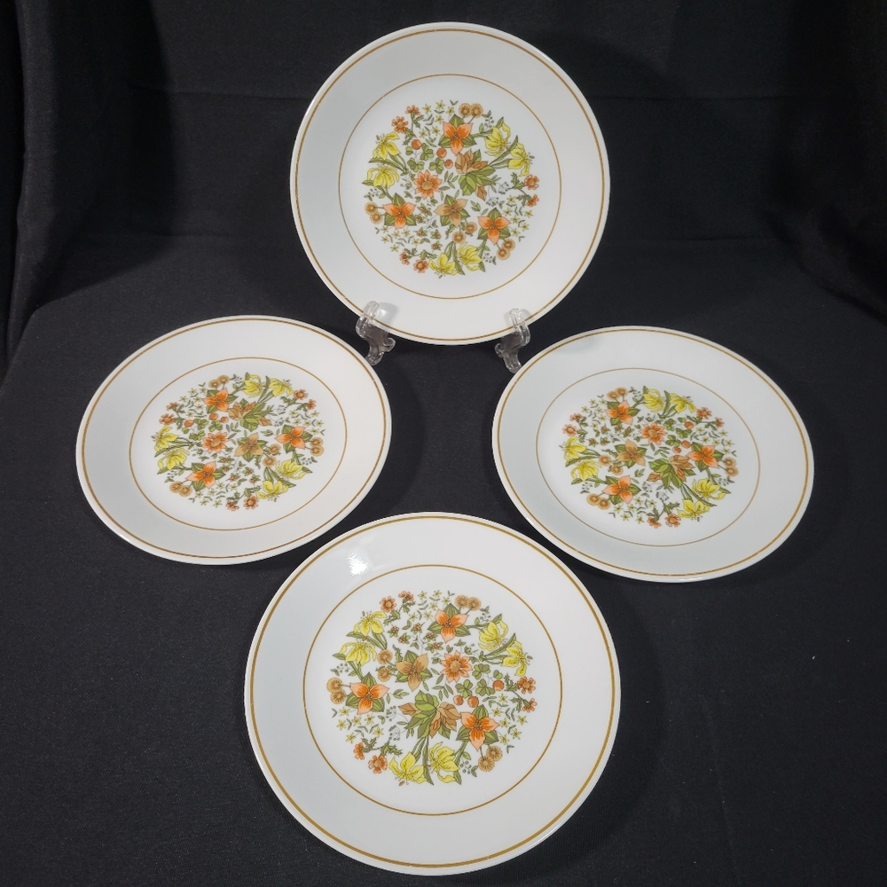 (4) Vintage Corelle Indian Summer 8.5" Salad Luncheon Plates
